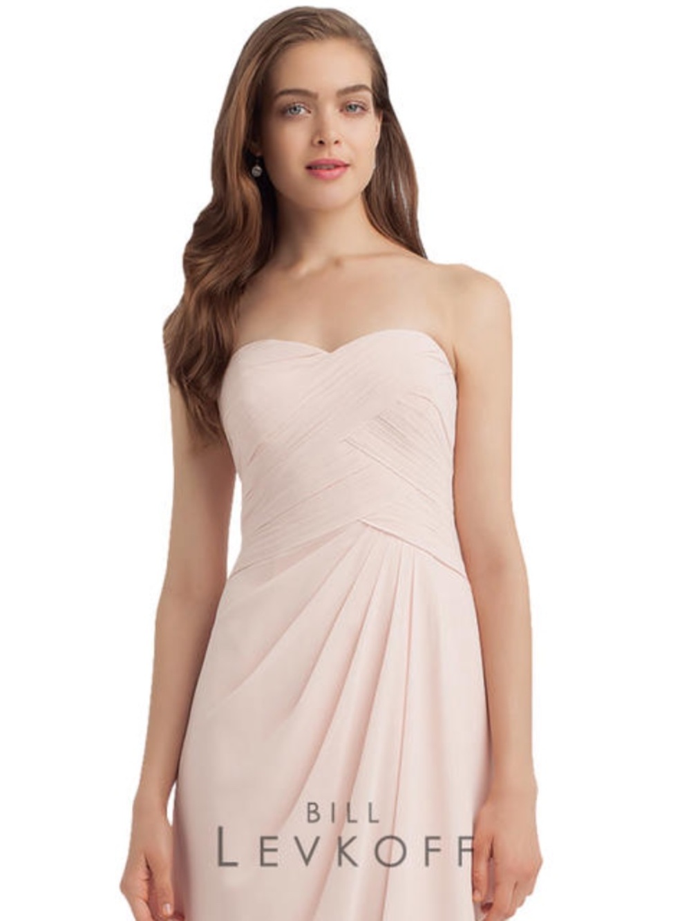 BILL LEVKOFF PINK CHIFFON GOWN SIZE 12